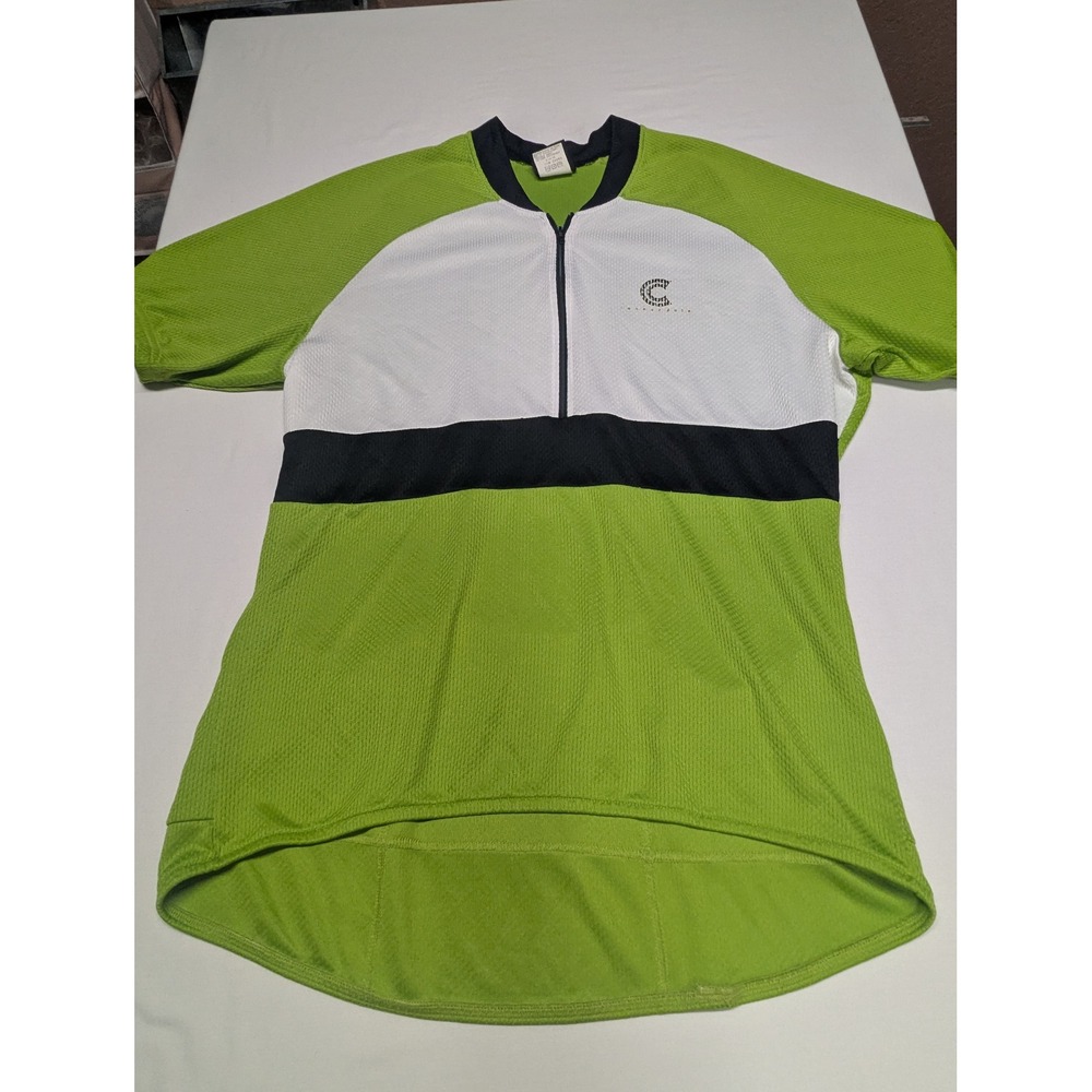Cannondale Mens Vintage Cycling Jersey Green White Black XXL USA Made M831